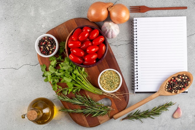 Zestaw składników na stole